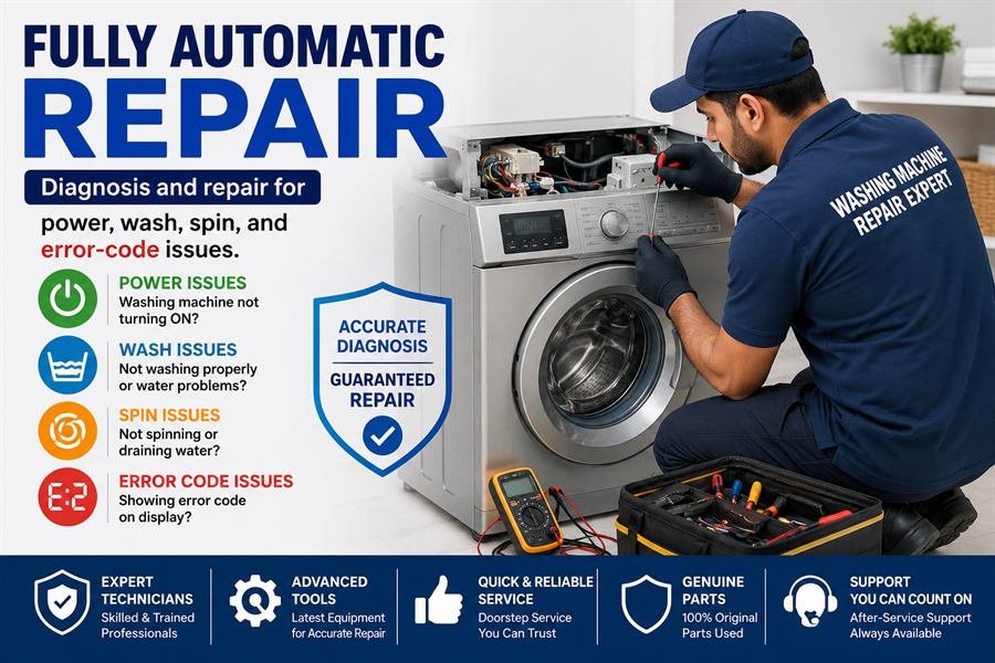 Fully automatic washing machine repair