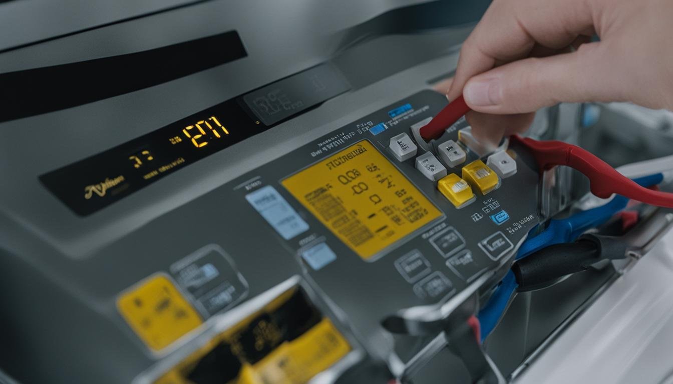 Washing machine error code diagnosis