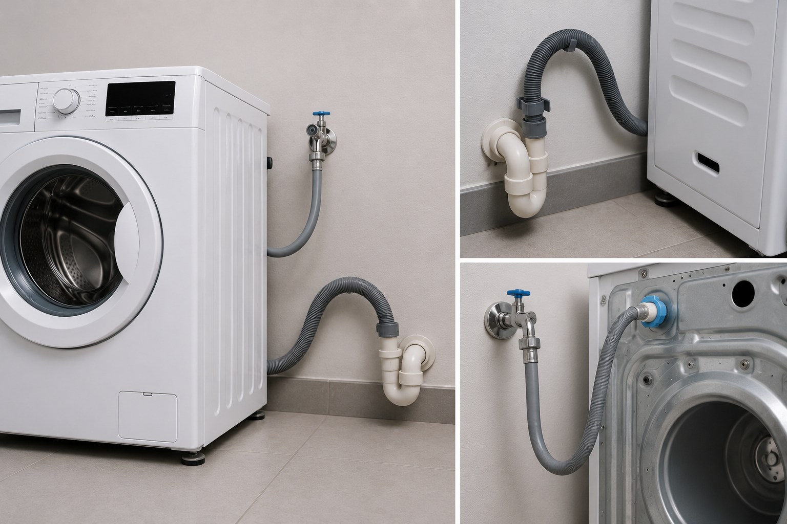 Washing machine pipe correction