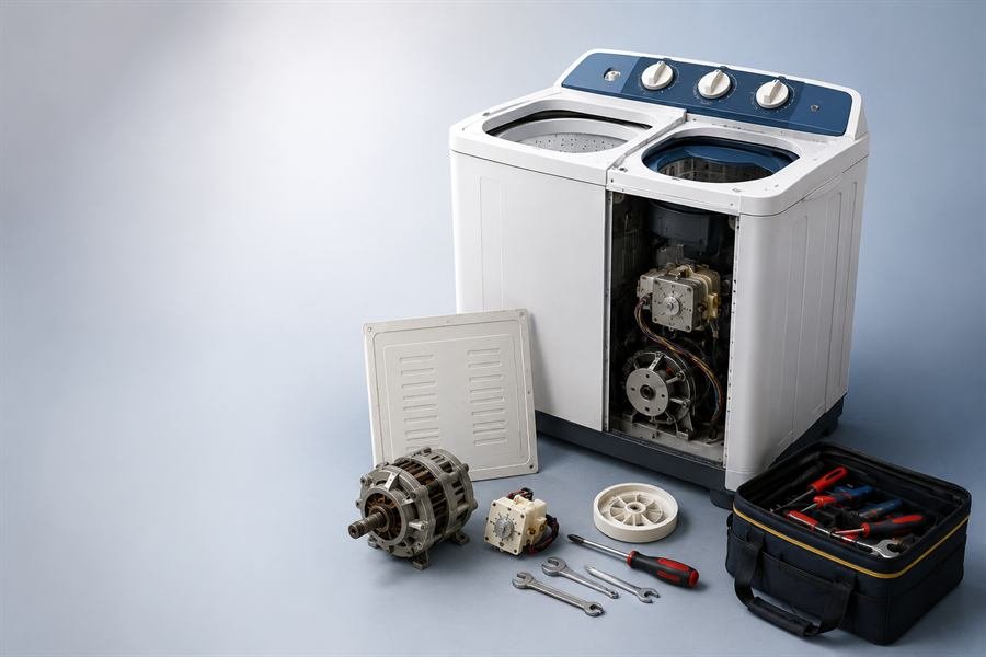 Semi automatic washing machine repair